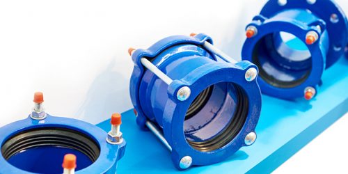 Coupling double compensatory expansion tube pipelines